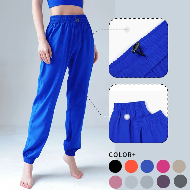 Women's Large Size Yoga Leggings Fitness Sports Pants Drawstring Elastic  High Waist Solid Comfy Tights Pocket, Blue, Large : : Clothing,  Shoes & Accessories