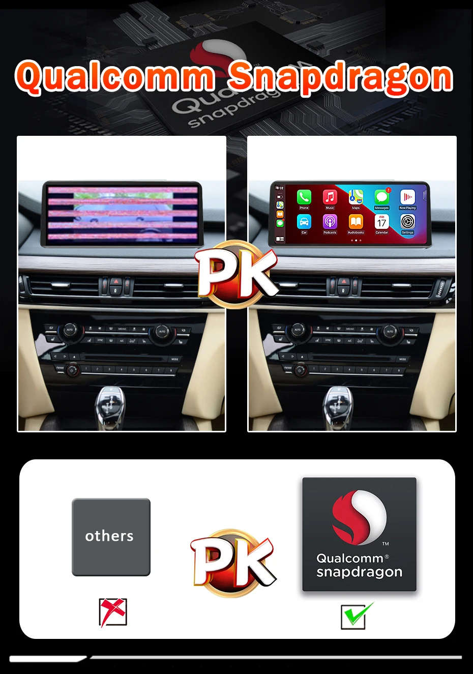 Snapdragon 8-CORE Drahtlose Carplay Android 13 Auto Auto Radio Bildschirm Für BMW X5 F15 X6 F16 2014-2019 NBT & EVO Stereo Multimedia – Detail 11