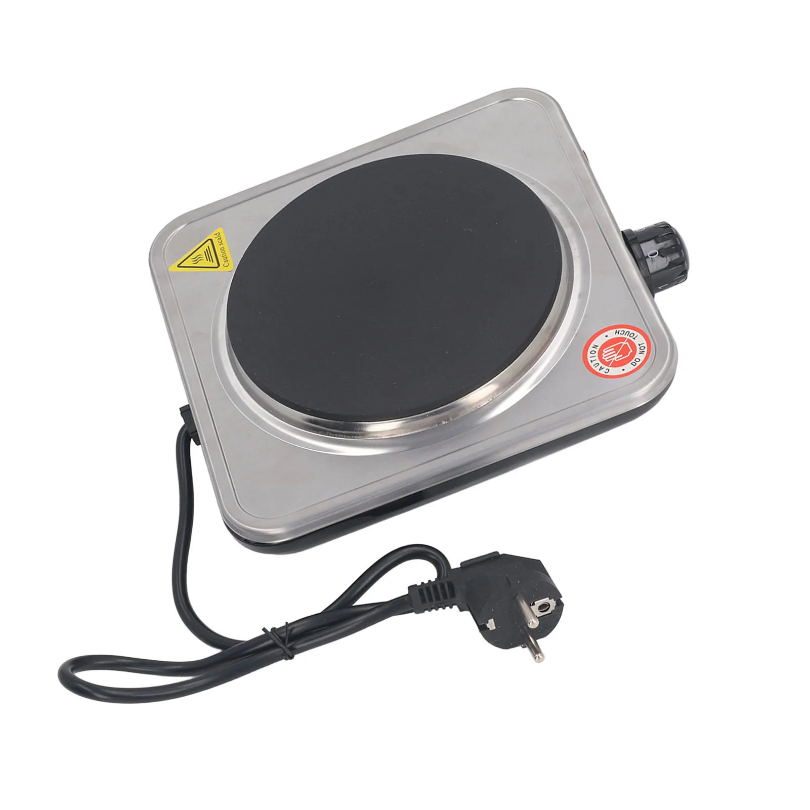 Electric Stove 1000W Electric Countertop Single Burner 5 Level Temperature Control Hot Plate for Cooking Stainless Steel Base