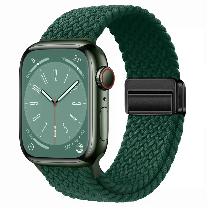 Nylon Braided Loop Strap with Metal Magnetic Closure