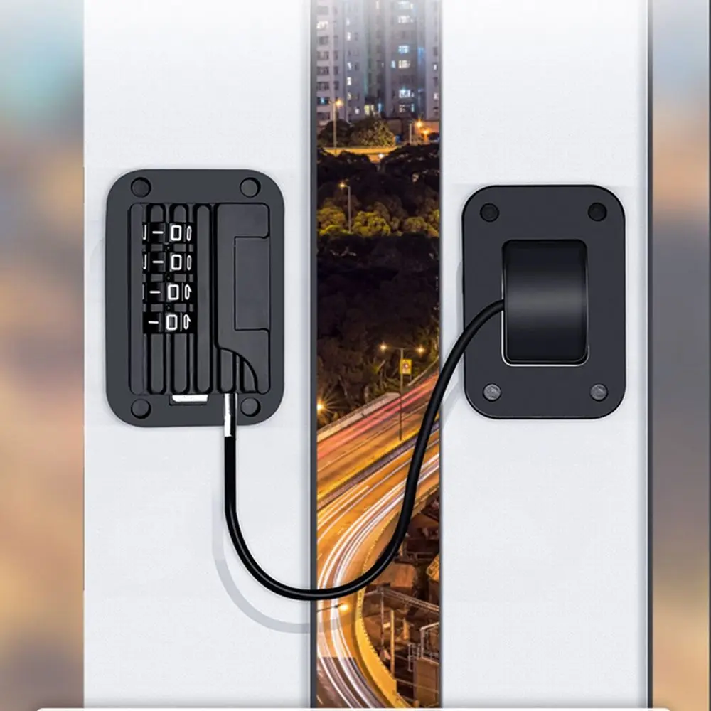 Description Picture 2 of item4-Wheel Punch-free Baby Safety Refrigerator Drawer Door Cabinet Code Lock Number Locks Smart Lock Padlock