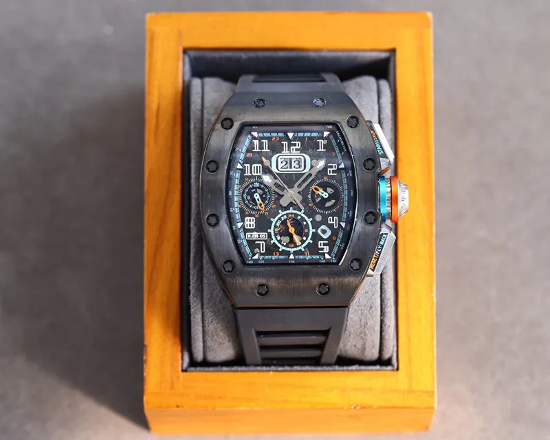 

Top AAA quality automatic mechanical movement men's watch brand luxury RM Hollow 6-pin high-end watch