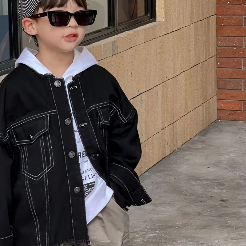 Teen Boys Fashion Jackets Spring Autumn Workwear Denim Casual Outwear  Childrens Clothing Tie Dye Patchwork Tops 8 10 12 14 Yrs - Jackets & Coats  - AliExpress