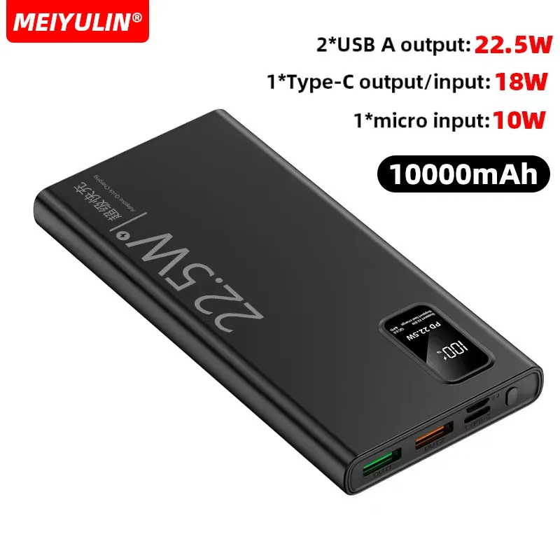 50000mAh Power Bank Портативний 20000mAh USB C PD 20W Швидка зарядка Зовнішній запасний акумулятор великої ємності для iPhone Samsung Xiaomi