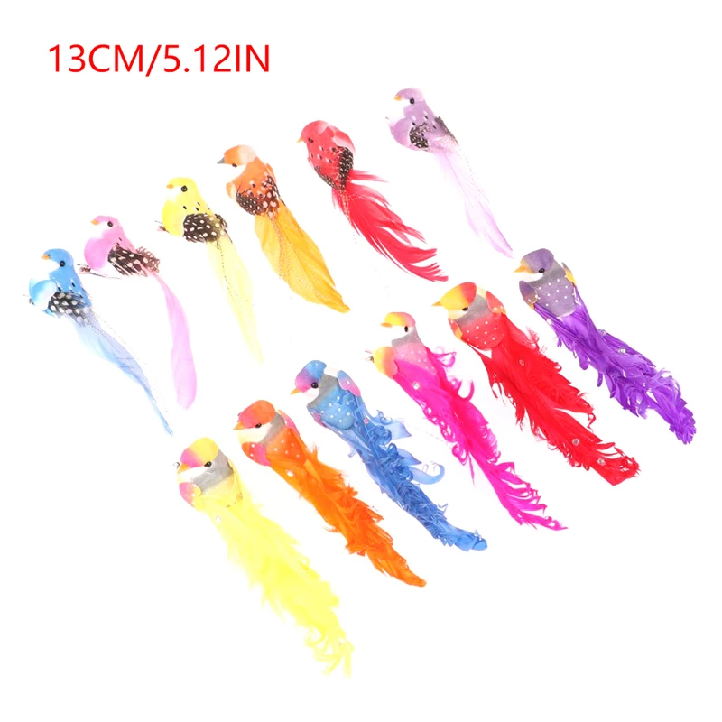 Random Artificial Birds Fake Foam Animal Simulation Feather Birds Models DIY Wedding Home Garden Ornament Decoration garden decoration animal ornaments artificial feather bird decoration