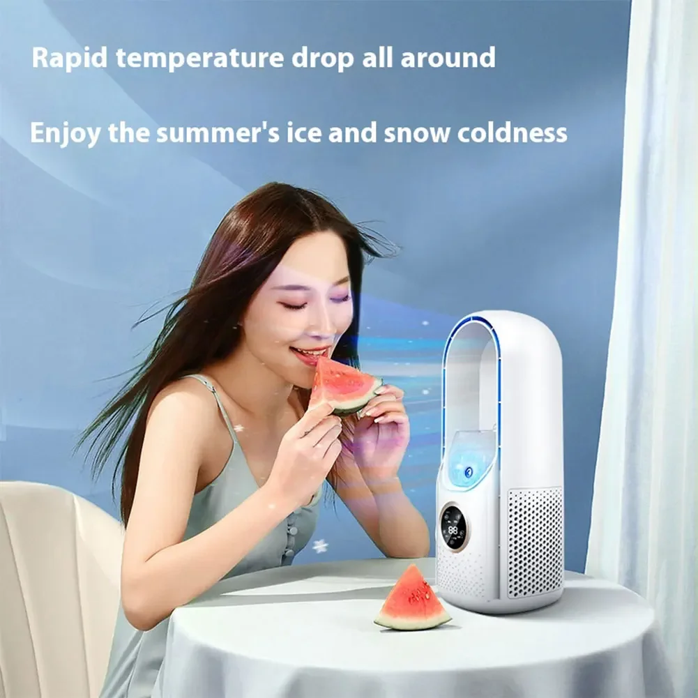 Desk Fan with 6 Speeds & Mist Portable Bladeless Fan Personal Cooling Fan for Home Office Bedroom