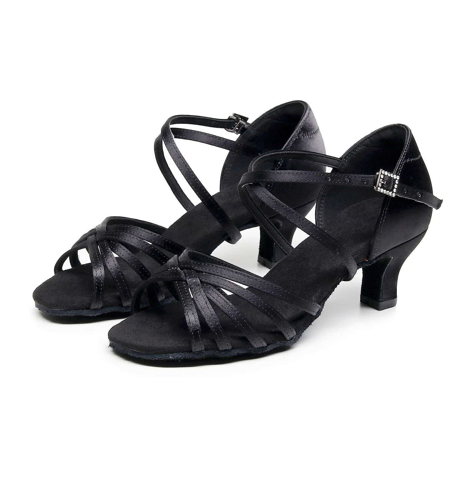 Women Latin Dance Shoes Ladies Tango Ballroom Dance Shoes Soft Sole Party Salsa Dancing Girls High Heel Sandals 5.5/7.5 CM