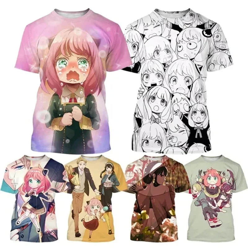 

Футболка Мужская/женская с 3D-принтом и графическим принтом, модная рубашка в стиле Харадзюку, топ унисекс с коротким рукавом, с рисунком семьи шпионов