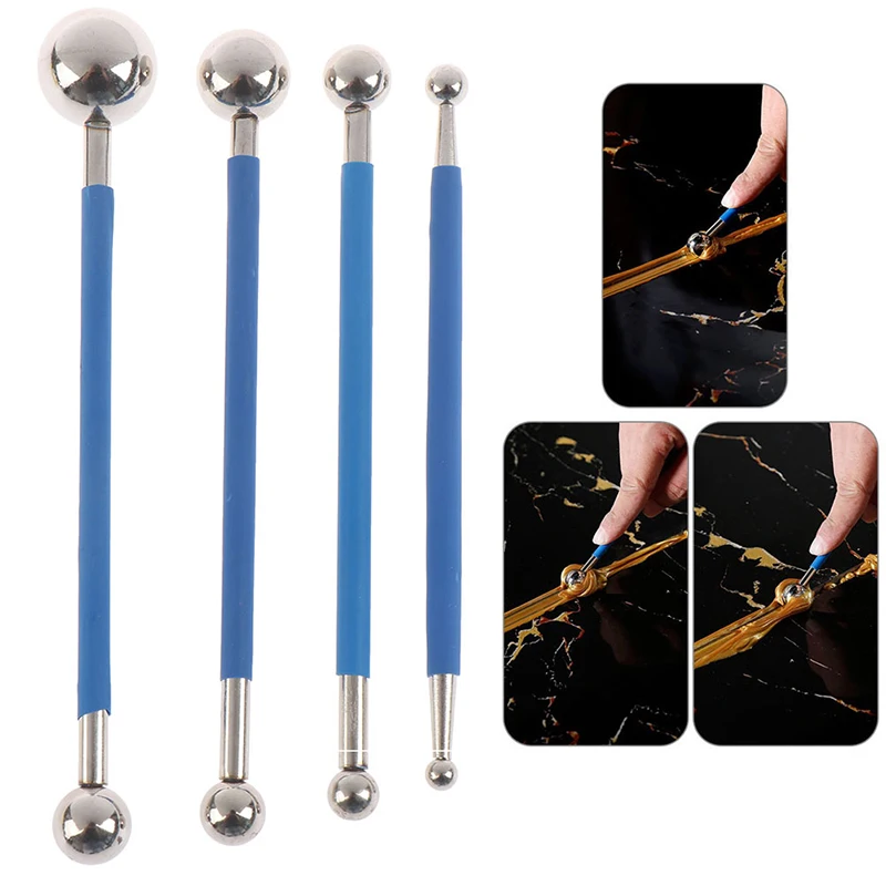 

4pcs Double Steel Pressed Ball Tile Grout Tools Repairing Stick Scraping Tools