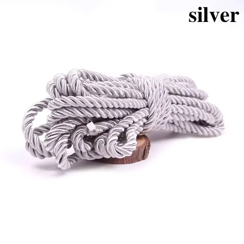 Luxurious Twisted Satin Cord for DIY Crafts & Home Decor - 5mm Braided Decorative Rope