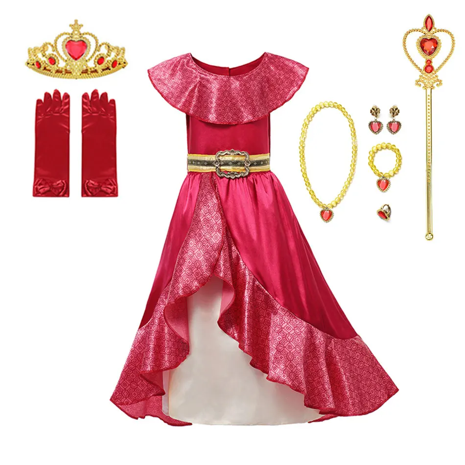Vestido de princesa Disney para niñas, disfraz de Rapunzel, Elsa, Anna, Cenicienta, Halloween, fiesta de carnaval, ropa de fantasía para niños