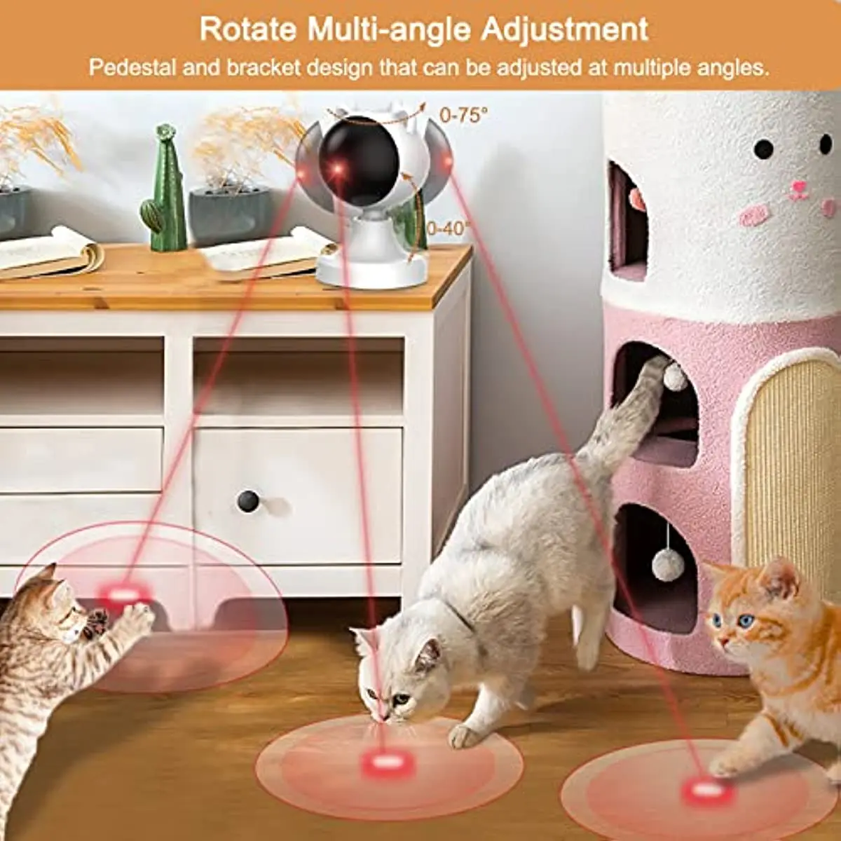 ATUBAN-Jouet coule automatique pour chat, pointeur laser silencieux pour  animaux de compagnie, activé par le mouvement, intérieur, chats, chiens,  chaton, chaton - AliExpress