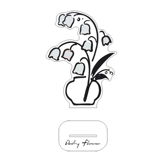 Flower Ornament Note Clip Advanced Dark Wind Flower Convenience Folder File Message Photo Message Ornament 3