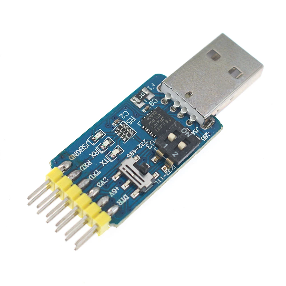 6 in 1 USB Serial Adapter CP2102 USB To TTL/RS232/RS485 Converter 3.3V/5V Level Shifter for Arduino/STM32