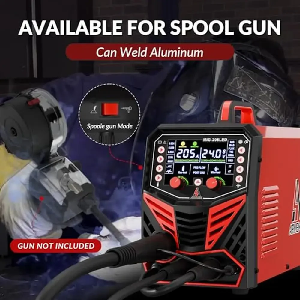 7 in 1 Mig Welder LCD Screen Synergic Control Overheat Protection Certified Quality Multi-Process Welding Machine 6