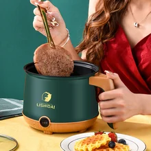 

Multifunctional Electric Cooking Machine Double Layer Hot Pot Mini Cooker Non-stick Pan for Student Fry Heater Pan 220V ZD08