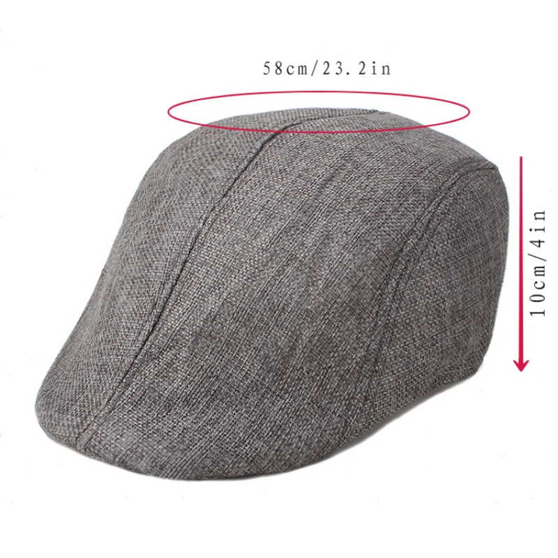 Retro Linen Berets Breathable Paperboy Caps Spring Summer For Men Women Outdoor Travel Walking Casual Director Caps Peaked Cap casual hat beret hat newsboy cap newsboy hat breathable hat