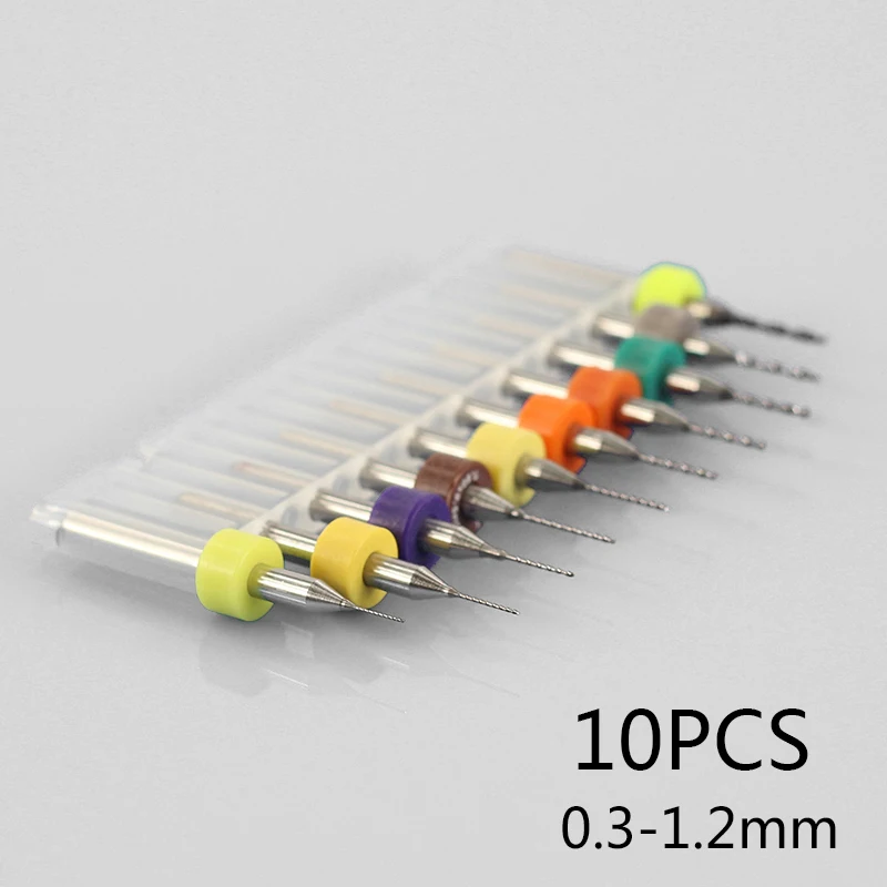 

Circuit CNC Durable Tool 10PCS Set Kit Micro Drill Bits Accessories Print SMT Tungsten Steel PCB Board Brand New
