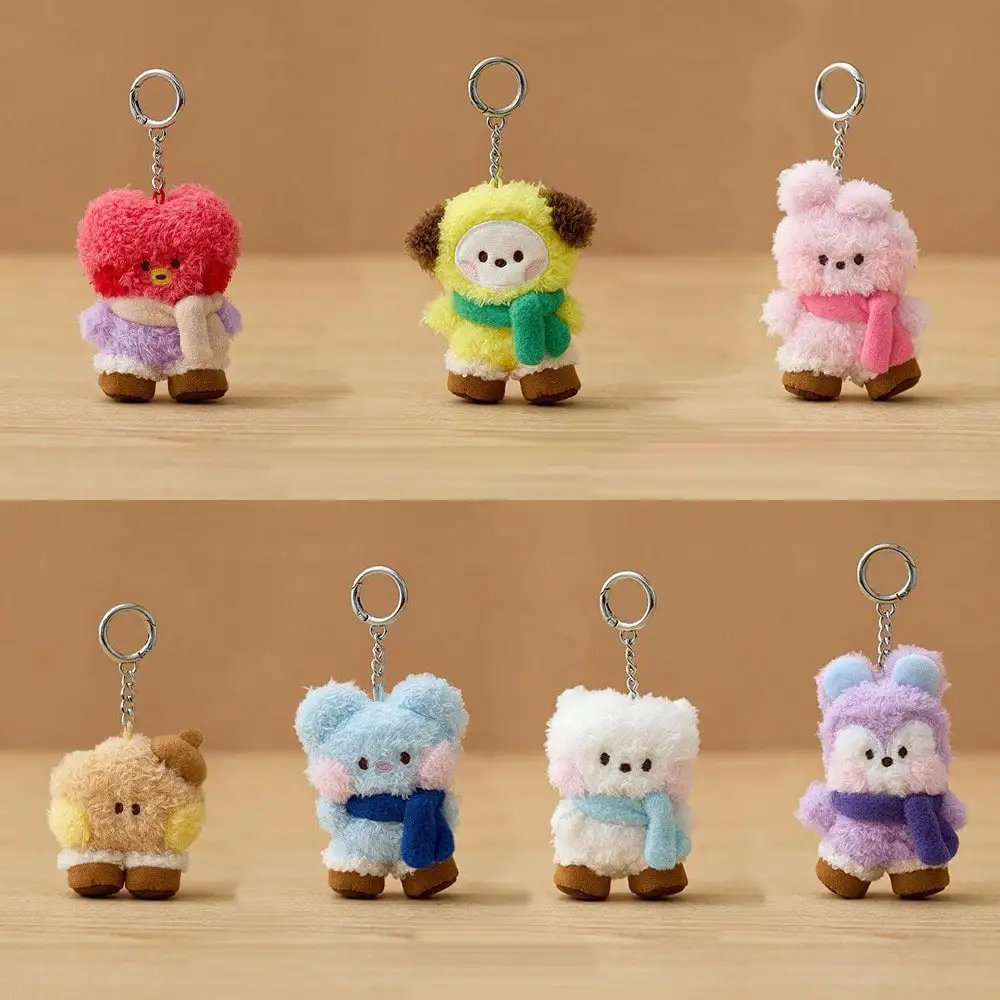 BT21 KPOP BOOTS Mini Scarf Snow Boots,Keychain Pendant, Love Bag Hanger Decoration, Fan Gift, Birthday Gift, Couple Gift