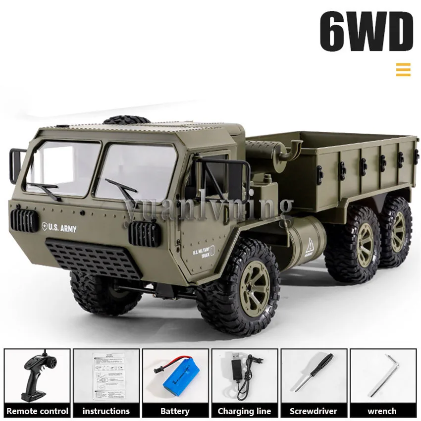 2.4G Remote Control Rc Car Heavy-duty Six Wheel Truck Model With WiFi Cameras & Lights Simulation Military Card Toy Gift ﻿ 5