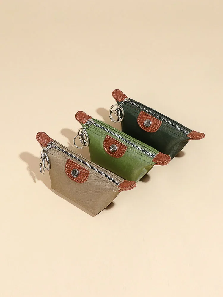 Delicate Mini Purse Dumpling Bag Portable Nylon with Leather Lipstick Coin Earring Earphone Key Pouch Designer Handbags leather coin purse leather hand bag