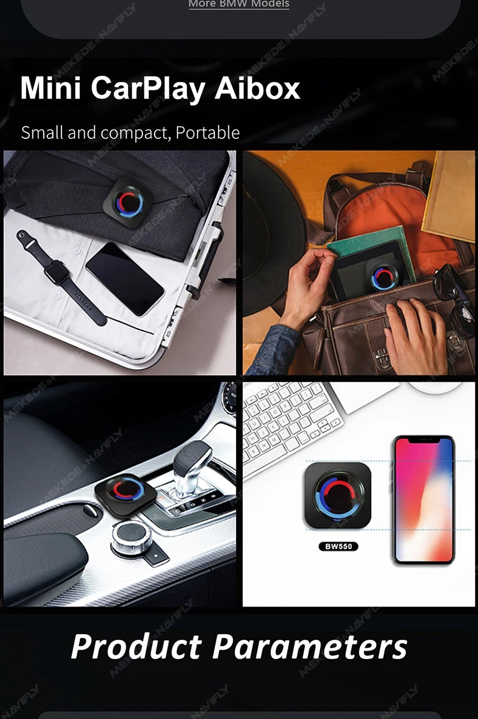 MEKEDE Wireless Carplay AI BOX Android 13 8G + 128G Für BMW ID6 ID7 ID9 8 Core Unterstützt BT 4G WiFi Integriertes GPS Google Play Store – Detail 10