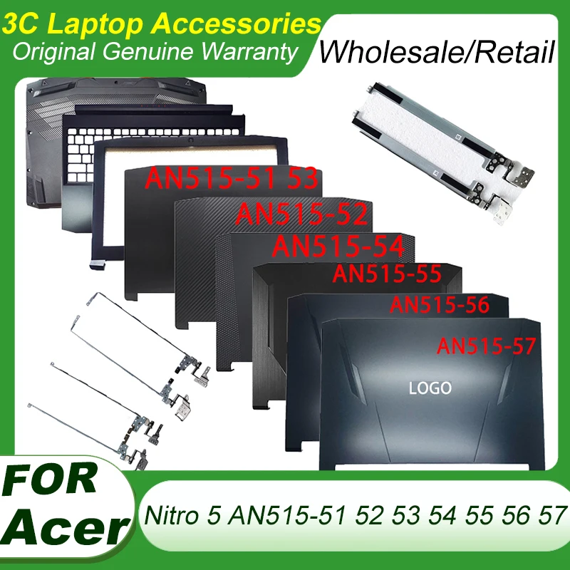 

Original For Acer Nitro 5 AN515-51 52 53 AN515-54 55 56 57 Laptop LCD Back Cover Front Bezel LCD Hinges Top Case Nitro5 Keyboard