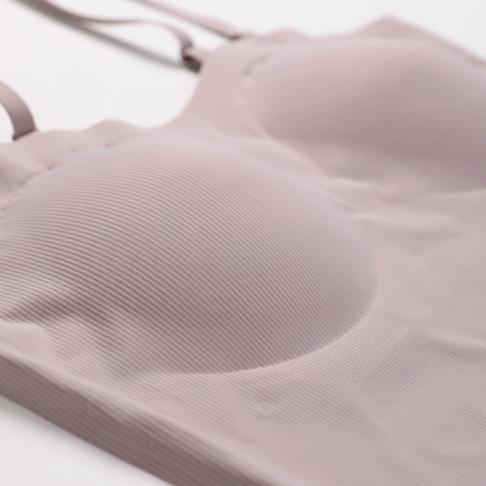 Women Sexy Slim Sports Bra Comfortable Wireless Underwire Fashion Removable Chest Pad Bralette Thin Invisible Padded Brassiere