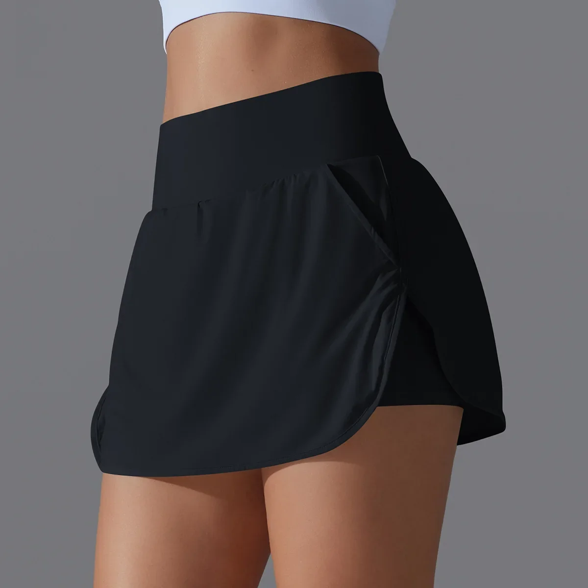 Fashion Women Tennis Skirts 2 in 1 Dry Quick High Waist Shorts Fitness Running Golf Badminton Anti Exposure Skirt Gym Sportswear