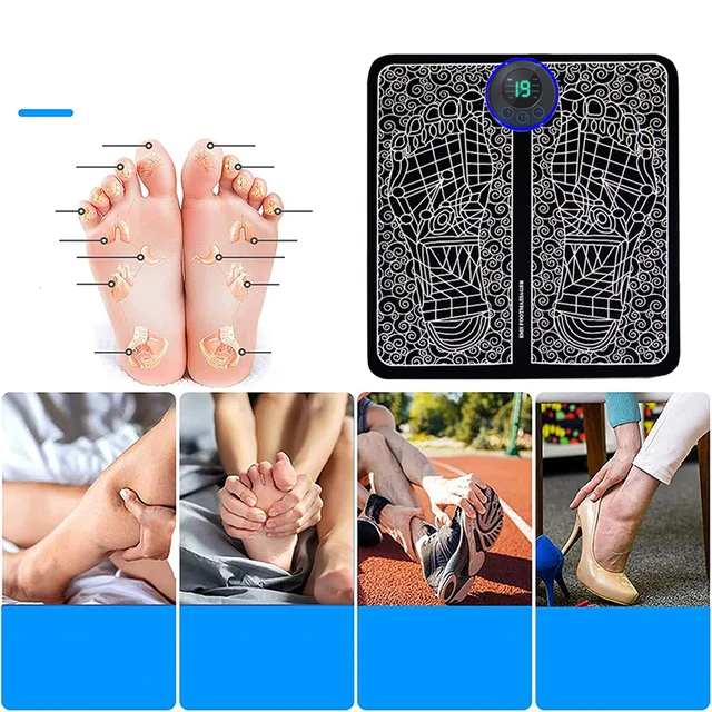 Foot Massger Sole Massage Pad Feet Muscle Stimulation 8 Modes 19 Level Relaxation USB Charging 2 Foot Massger Sole Massage Pad Feet Muscle Stimulation 8 Modes 19 Level Relaxation USB Charging 2