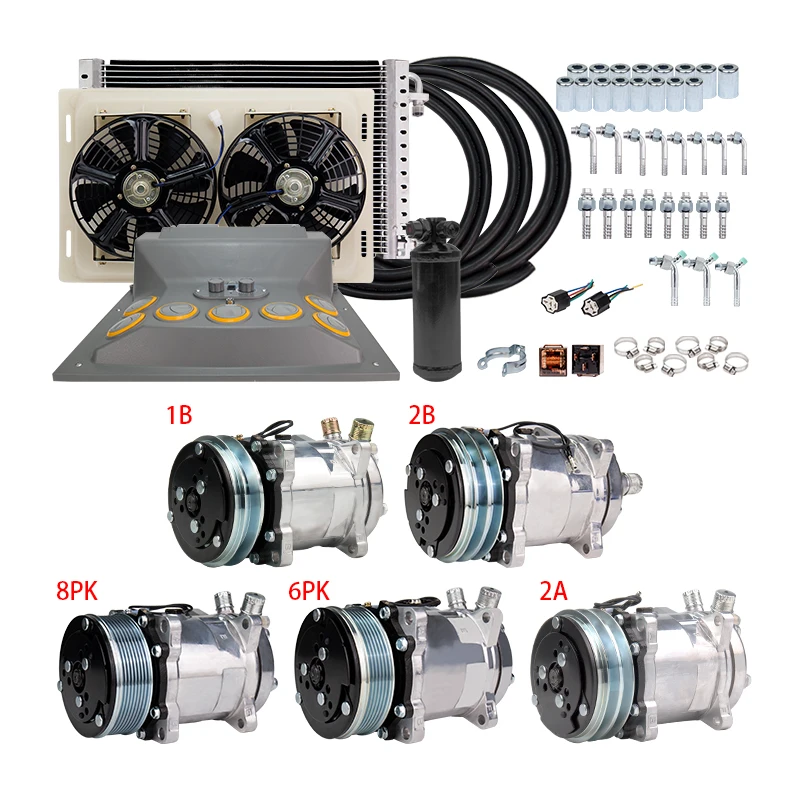 Universal Backwall A/C Air Conditioning Evaporator for Heavy Duty Machinery Truck Tractor Caravan Trailer Automotive 1 Universal Backwall A/C Air Conditioning Evaporator for Heavy Duty Machinery Truck Tractor Caravan Trailer Automotive 1