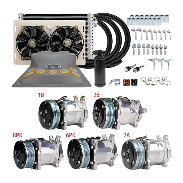 Universal Backwall A/C Air Conditioning Evaporator for Heavy Duty Machinery Truck Tractor Caravan Trailer Automotive 1