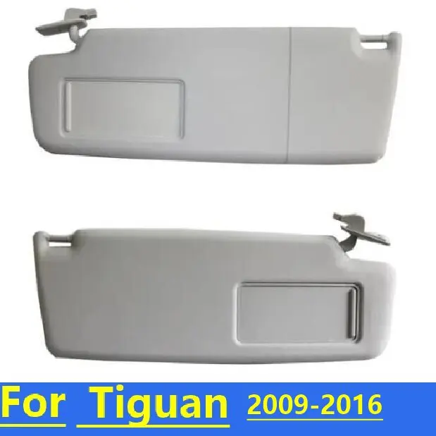 VW Tiguan 2009 2010, 2011, 2012, 2013, 2014, 2015 용, 램프 포함 거울 포함 인테리어 선바이저, 전면 햇빛가리개 어셈블리, 자동차 액세서리