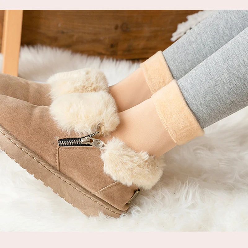 Calcetines cortos térmicos de lana de cashmere para mujeres con grosor de  invierno Botas de terciopelo de nylon para nieve Calcetes para el suelo  Mujer - China Calcetines Zhuji y calcetines para