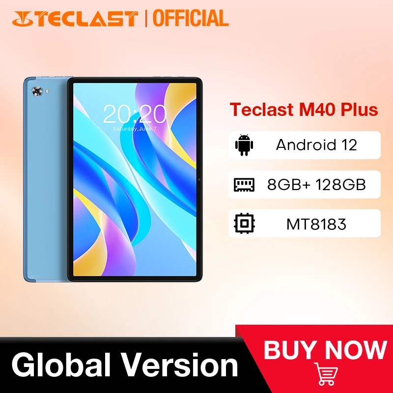 PC/タブレット タブレット Teclast M40 Plus Android 12 Tablet 10.1 inch IPS 1920x1200 8GB RAM 128GB  ROM MT8183 A73 8 cores 7000mAh Type-C GPS BT5.0 Wifi