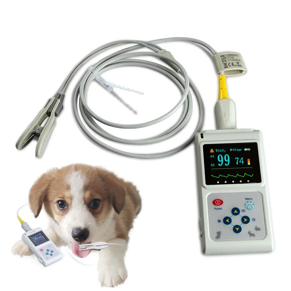 

Pet Oxygen Saturation Pulse Rate Monitoring Animal Oxygen Saturation Clip Pet Hospital Equipment Mini Real-Time Data Handheld P