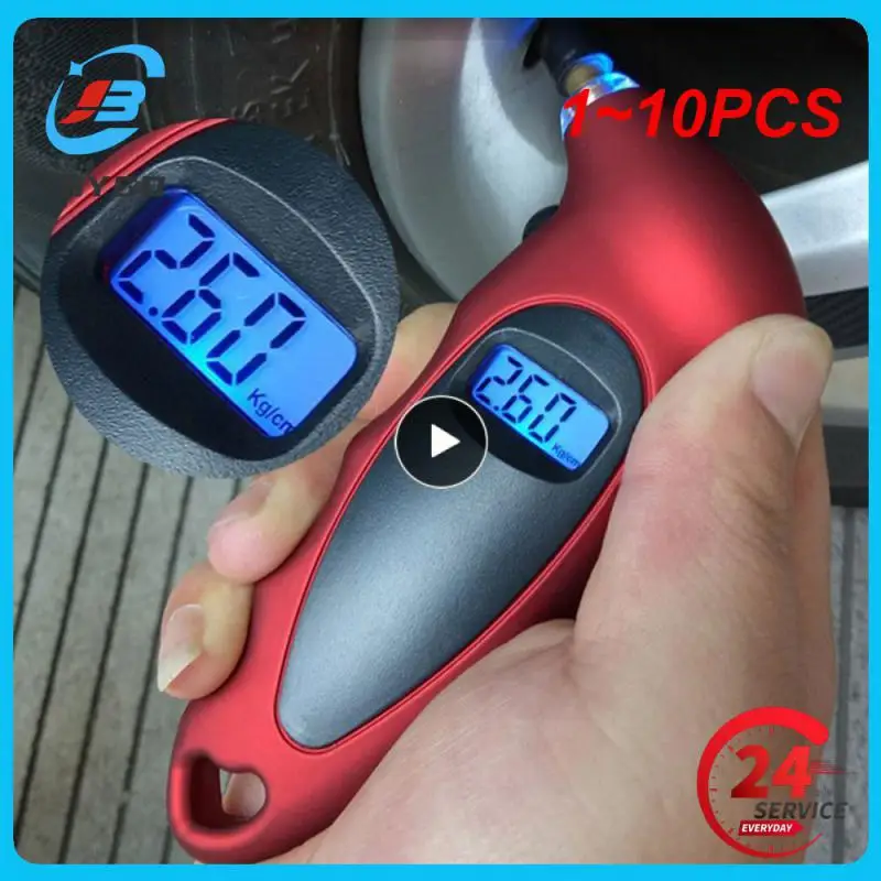 

1~10PCS PSI Digital Car Tire Tyre Air Pressure Gauge Meter LCD Display Manometer Barometers Tester for Car Truck Motorcycle Bike