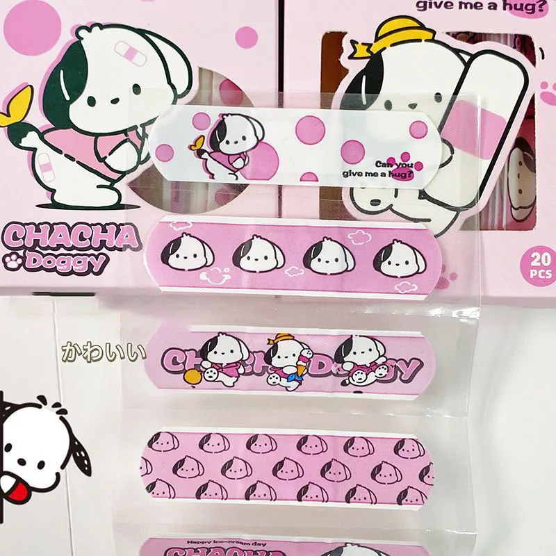 

Kawaii Sanrioed Pochacco Ok Tight Hemostatic Stick Cartoon Girl Heart Anime Series Waterproof Breathable Band Aid Gift for Girls