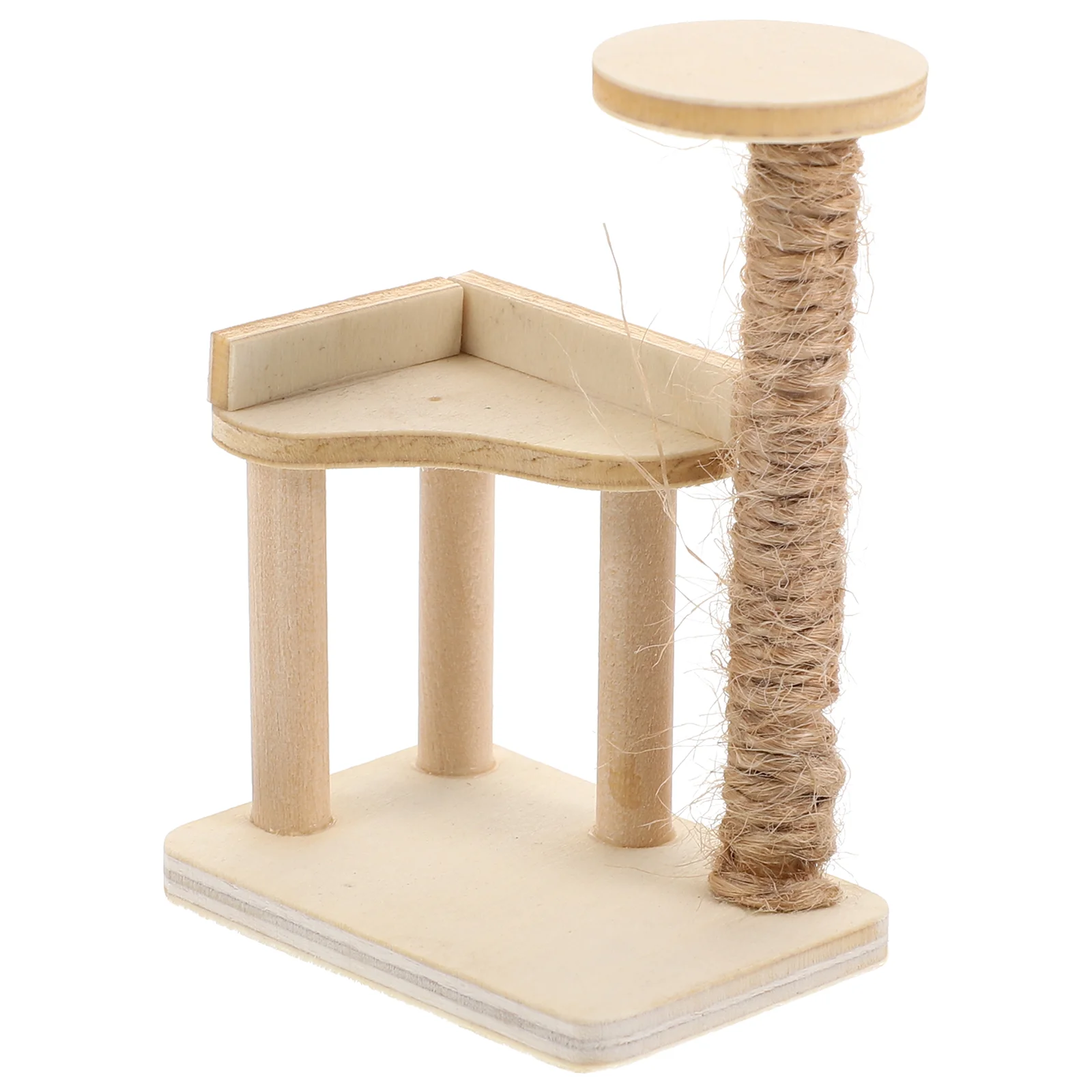 

Dollhouse Cat Climbing Frame Wood Tree Model Mini Furniture Desktop Ornament Accessory Toys