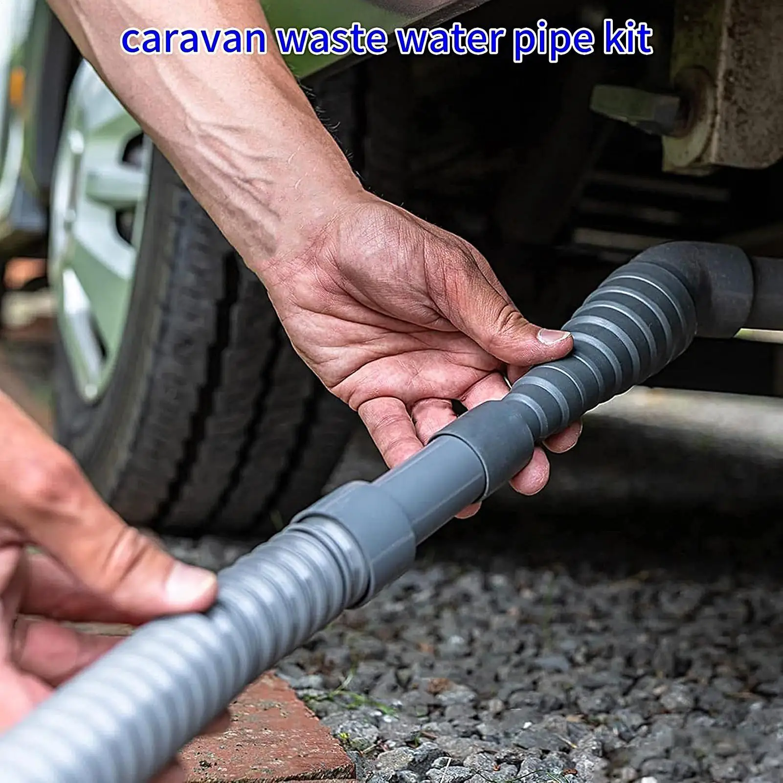 Caravans Abwasserschlauch-Set 3 M – Ø 3–4,2 Cm, PVE+PE, Verstellbar, Für Wohnwagen & Camping