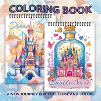 Adult Coloring Book - 30 Sheets Women's Spiral Coloring Book, 11.2X 8.3 Inches, Drawing Book, Birthday Gift, Holiday Party Gift 1