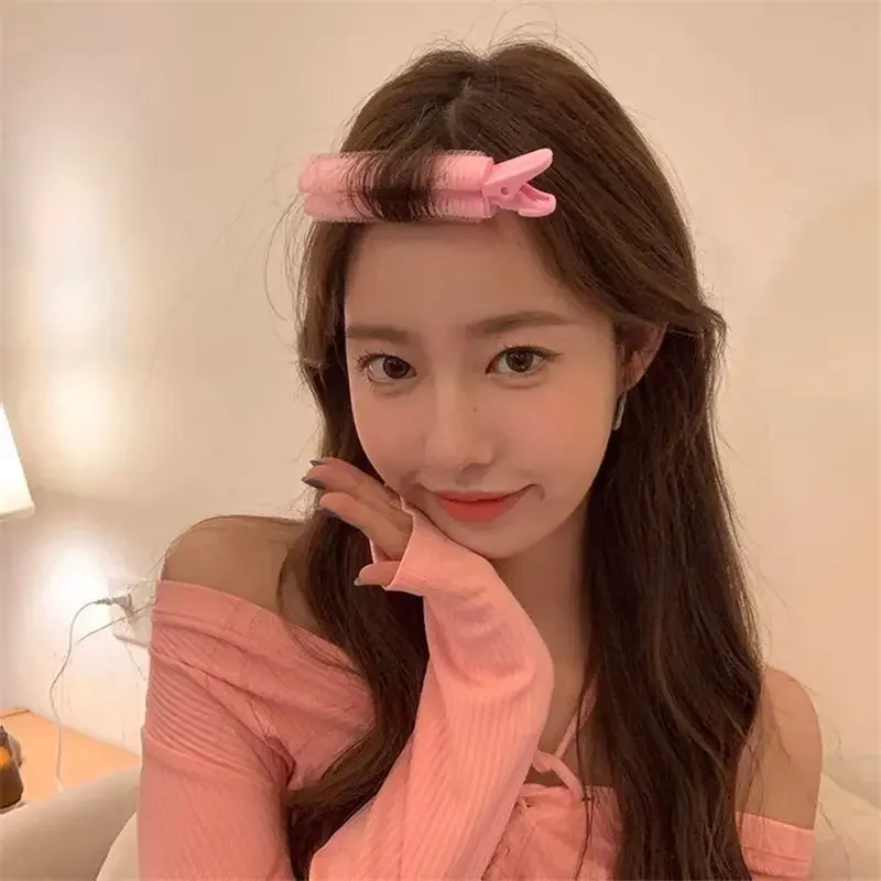 Hair Root Fluffy Hair Clip Lazy Top Clip Bangs Styling Pro Curling Barrel Portable Korean Style Accessories 2pcs