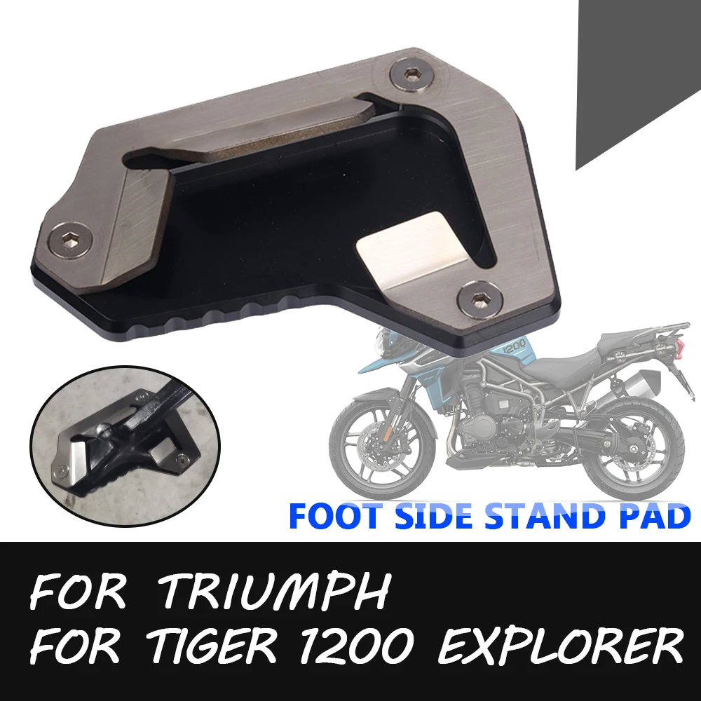 MotorcycleKickstandSidestandStandExtensionEnlargerPadForTRIUMPHTIGER1200EXPLORER2016