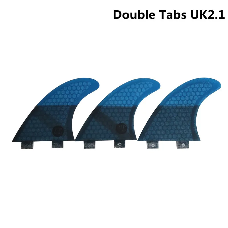 Enhanced Surfboard Fins Honeycomb Carbon Double Tabs 1 - Twin, Tri, Quad Sets