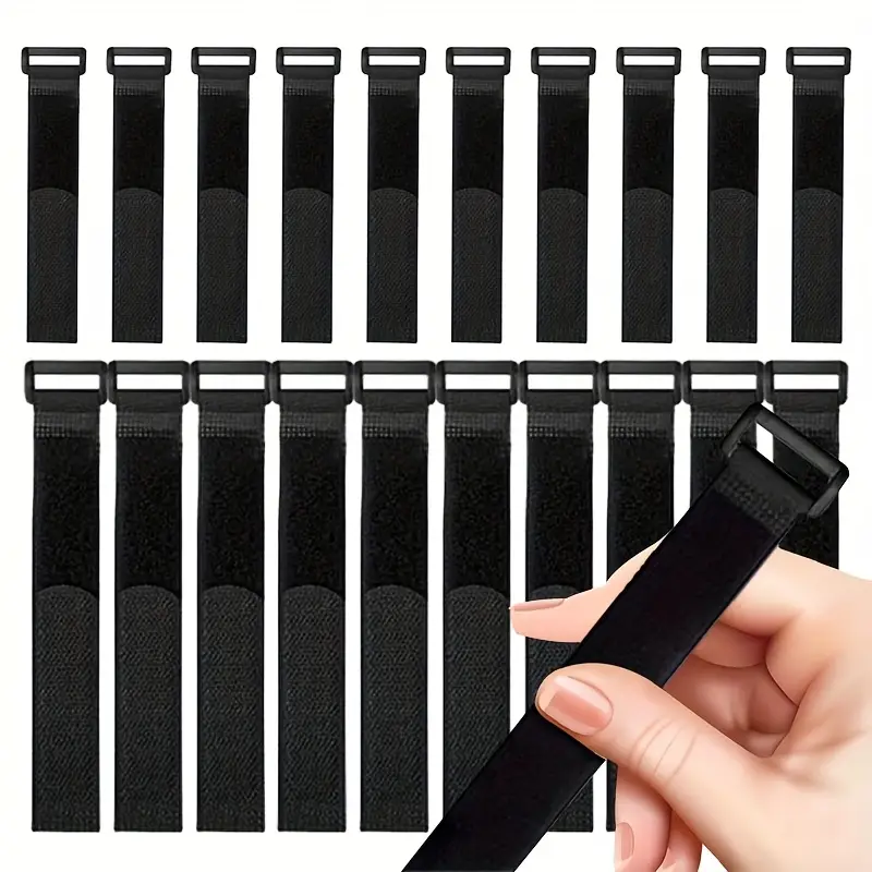 10-100pcs Reusable Hook and Loop Tie-downs Adjustable Nylon Cable Ties Nylon Fasteners Cord Straps Organizer for Securing Wires image 2
