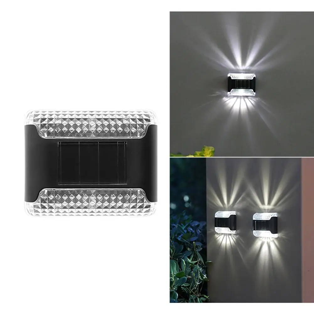 Waterproof LED Solar Wall Lamp Waterproof Street Light Balcony Down Lighting Decoration And Yard Up Luminous Home Porch K7G0