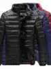 Men's Winter Large Size Cotton Jaet ort Lightweight Stand Collar Workwear Loose Fit Casual Sle Zipper Closure  Color