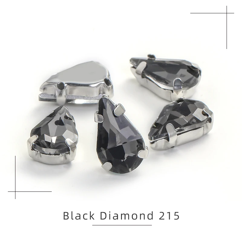 20 Pz 10x14mm Artiglio Strass Cristallo Di Vetro Cucire A - Foto 5