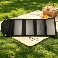 Panneau solaire pliable 5V USB étanche, chargeur de téléphone portable portable, batterie externe pour le camping en plein air, options 4 volets et 6 volets disponibles 5