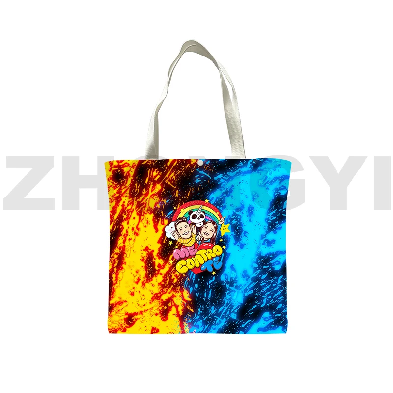 Cute Me Contro Te Borsa Per La Spesa Riutilizzabile Fashion Large Tote Bag 3D Print Me Contro Te Canvas Bag Anime Handbags Cartoon Tote Bags